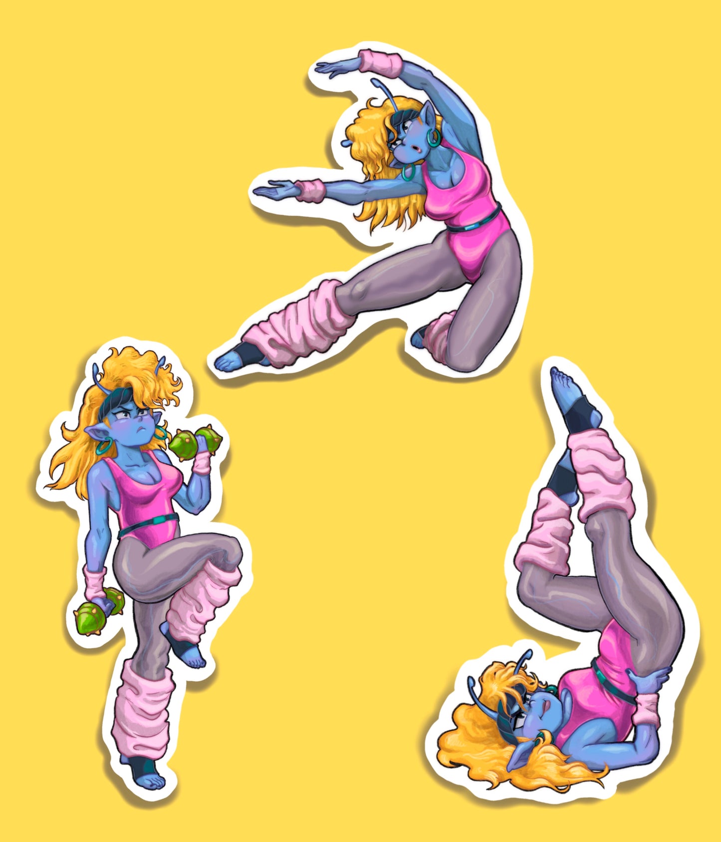 Alien Aerobics Abduction Sticker Pack